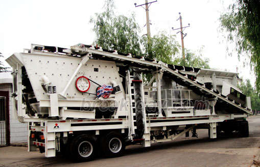 mobile crushing and screening plant
