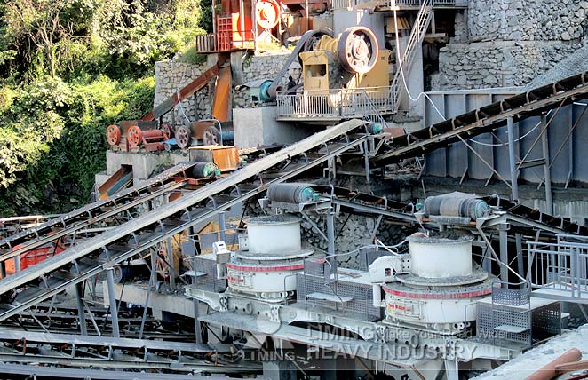 River stone crushing sand production line in Algeria