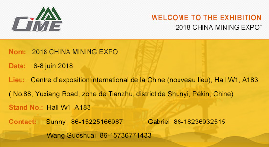 Nous fournirons des services complets pour vous dans la 5e exposition internationale sur les mines en Chine (Pékin)