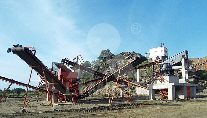 The worksite of 80-100TPH STONE CRUSHING PLANT