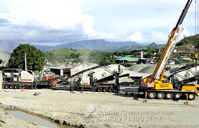 Site du concasseur mobile calcaire à Bintulu, Malaisie