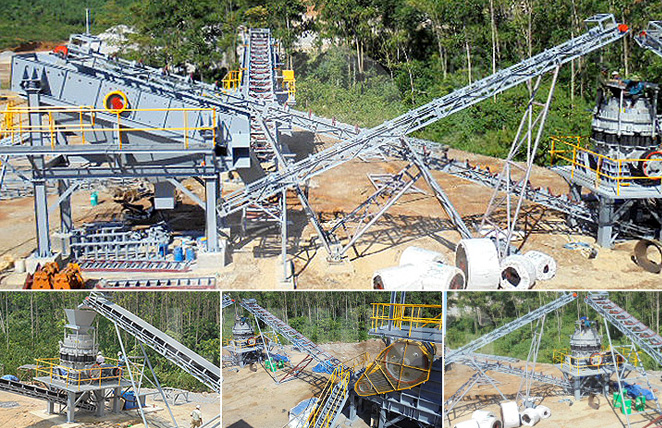 The Working Site of Aggregate Crushing Plant in Vietnam