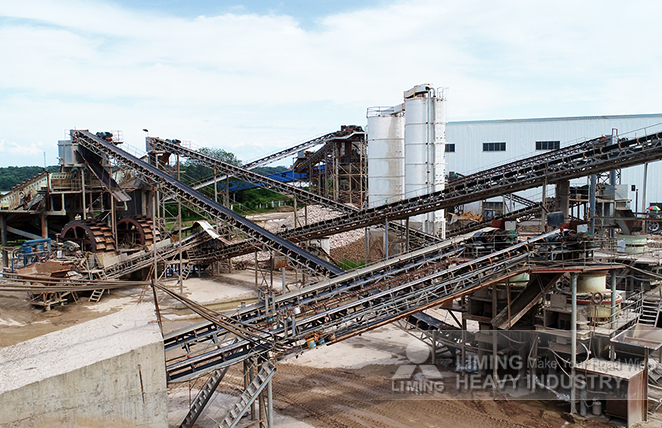 River stone sand making line in Hengyang, Hunan, China