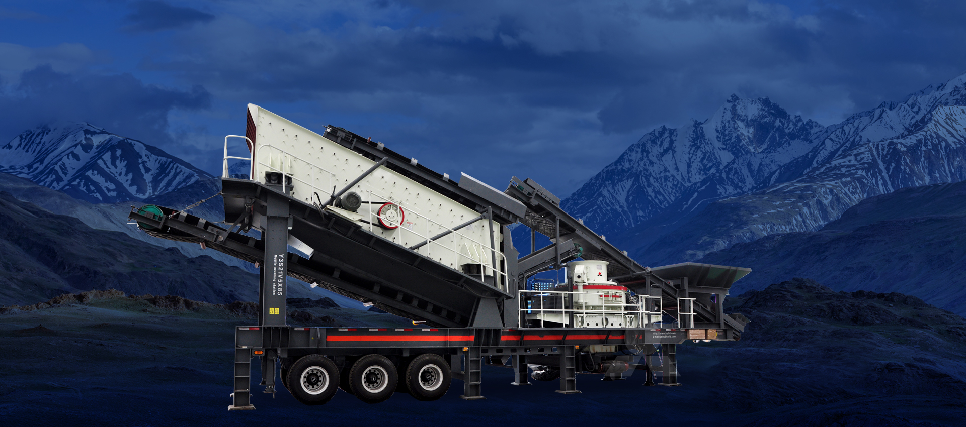 Móvil Trituradora de Impacto de Eje Vertical Sobre Chasis