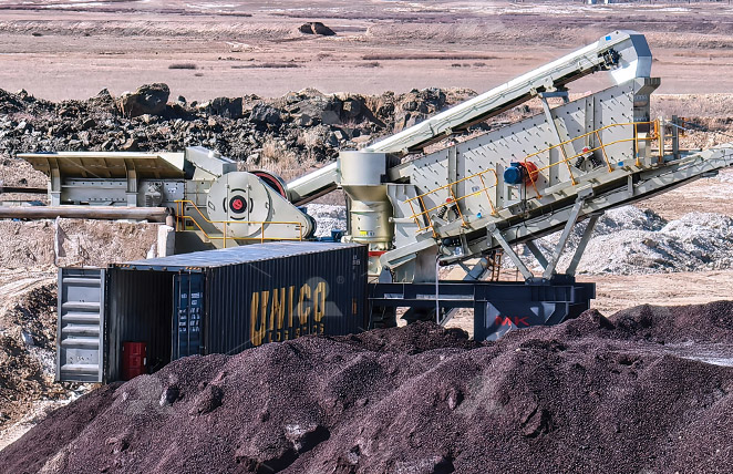4-in-1 Mobile Crushing Plant for Manganese Ore in Central Asia