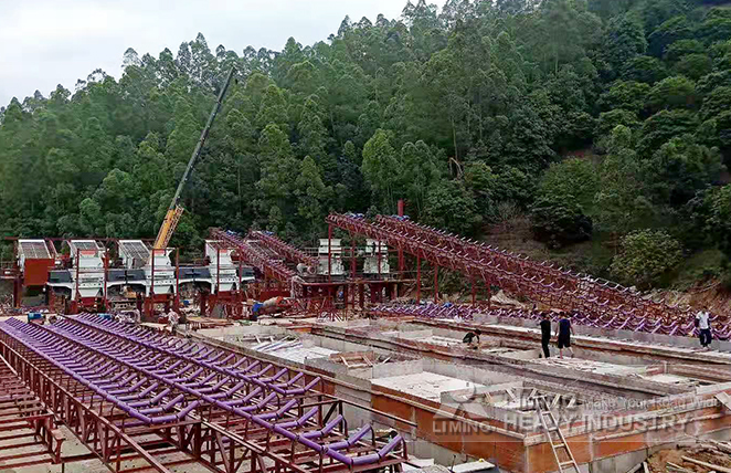 600tph river stone sand making line in Guangdong, China